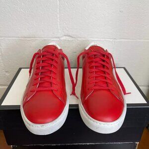 Oliver Cabell Red Leather Sneakers